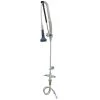 T&S Brass And Bronze Works T&S B-0113-CR-B8P 42 15/16" High Deck Mounted DuraPull Pre-Rinse Faucet With Flex Inlets, 30" Hose, 1.07 GPM Spray Valve, And Wall Bracket