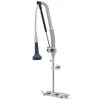T&S Brass And Bronze Works T&S B-5125-CR-B8TP 36 1/16" High Wall Mounted DuraPull Pre-Rinse Faucet 8" Workboard Centers, 30" Hose, 1.07 GPM Spray Valve, Accessory Tee, And Wall Bracket