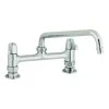 T&S Brass And Bronze Works Equip By T&S 5F-8DLS06 Deck Mount Mixing Faucet With Lever Handles And 6 1/8" Swing Nozzle On 8" Centers