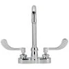 Zurn Z812A4-XL AquaSpec Deck Mount Faucet With 4" Centers, 3 1/2" Gooseneck Spout (2.2 GPM), Ceramic Cartridge, And Wrist Handles