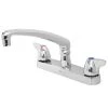 Zurn Z871G3-XL AquaSpec Deck Mount Faucet With 8" Centers, 8" Cast Swing Spout (2.2 GPM), Ceramic Cartridge, And Dome Lever Handles
