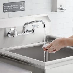 Regency Plumbing & Hardware Regency Wall Mount Faucet With 10" Swing Spout And 8" Centers