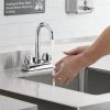 Regency Plumbing & Hardware Regency Deck Mount Faucet With 3 1/2" Swivel Gooseneck Spout And 4" Centers