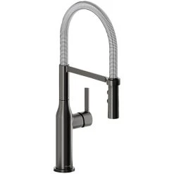 Elkay LKAV1061BKCR Avado Deck Mount Black And Chrome Kitchen Faucet With Semi-Professional Spout And Lever Handle