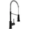 Elkay LKAV2061MBCR Avado Deck Mount Matte Black And Chrome Kitchen Faucet With Semi-Professional Spout And Forward Lever Handle