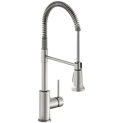 Elkay LKAV2061LS Avado Deck Mount Lustrous Steel Kitchen Faucet With Semi-Professional Spout And Forward Lever Handle