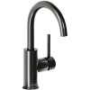 Elkay LKAV3021BK Avado Deck Mount Black Bar Faucet With 6 1/2" Gooseneck Spout And Lever Handle