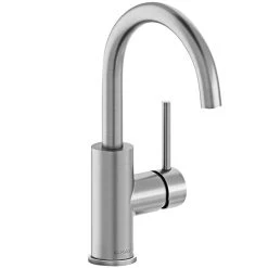 Elkay LKAV3021LS Avado Deck Mount Lustrous Steel Bar Faucet With 6 1/2" Gooseneck Spout And Lever Handle