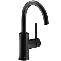 Elkay LKAV3021MB Avado Deck Mount Matte Black Bar Faucet With 6 1/2" Gooseneck Spout And Lever Handle