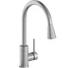 Elkay LKAV3031LS Avado Deck Mount Lustrous Steel Kitchen Faucet With Pull-Down Spray Head And Forward Lever Handle