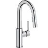 Elkay LKAV3032CR Avado Deck Mount Chrome Bar Faucet With Pull-Down Spray Head And Lever Handle