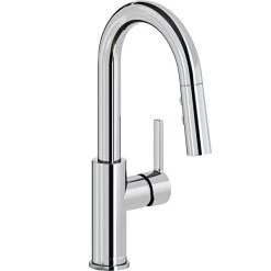 Elkay LKAV3032CR Avado Deck Mount Chrome Bar Faucet With Pull-Down Spray Head And Lever Handle