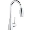 Elkay LKAV4032CR Avado Deck Mount Chrome Bar Faucet With Pull-Down Spray Head And Forward Lever Handle