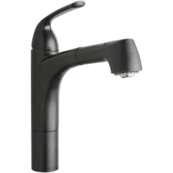Elkay LKGT1041RB Gourmet Deck Mount Oil-Rubbed Bronze Kitchen Faucet With Pull-Out Spray Head, Lever Handle, And Hi / Mid-Rise Base Options