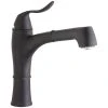 Elkay LKEC1041RB Explore Deck Mount Oil-Rubbed Bronze Bar Faucet With Pull-Out Spray Head, Lever Handle, And Hi / Mid-Rise Base Options