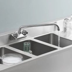 Regency Plumbing & Hardware Regency Wall Mount Faucet With 14" Swing Spout And 4" Centers