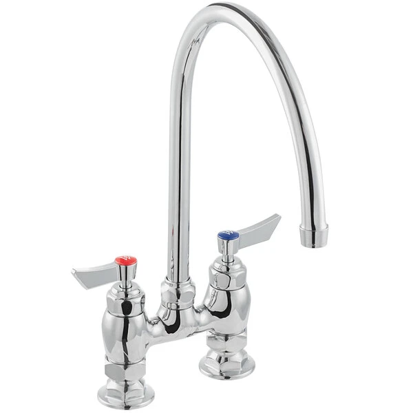 Waterloo Deck Mount Faucet With 10" Gooseneck Spout And 4" Centers - Image 2