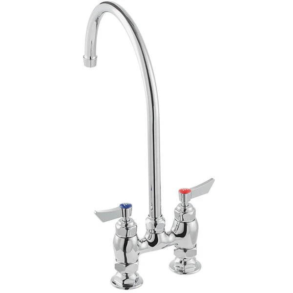 Waterloo Deck Mount Faucet With 10" Gooseneck Spout And 4" Centers - Image 3