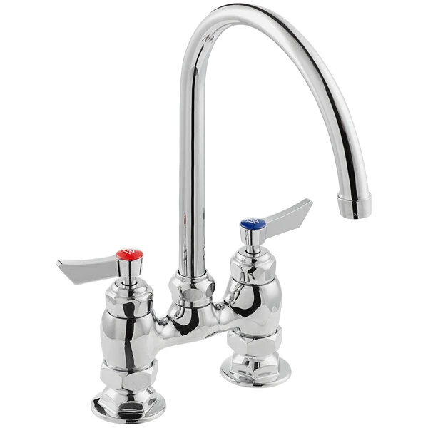 Waterloo Deck Mount Faucet With 8" Gooseneck Spout And 4" Centers - Image 2