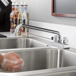 Regency Plumbing & Hardware Regency Deck Mount Faucet With 14" Swing Spout And 4" Centers