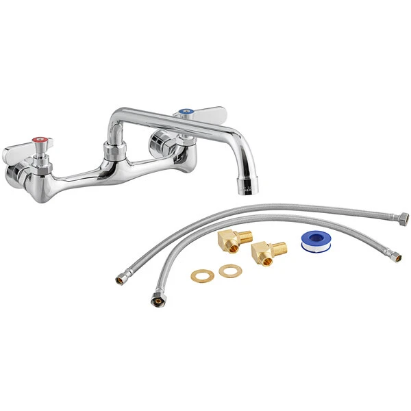 Regency Plumbing & Hardware Regency Wall Mount Faucet With 14" Swing Spout, 8" Centers, And Install Kit - Image 2
