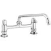 T&S Brass And Bronze Works Equip By T&S 5F-8DLX10 Deck Mount Swivel Base Mixing Faucet With 10 1/8" Swing Nozzle And 8" Centers - ADA Compliant