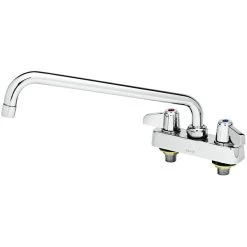 T&S Brass And Bronze Works Equip By T&S 5F-4CLX10 Deck Mounted Workboard Faucet With 10 1/8" Swing Nozzle And 4" Centers - ADA Compliant