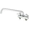 T&S Brass And Bronze Works Equip By T&S 5F-4CLX12 Deck Mounted Workboard Faucet With 12 1/8" Swing Nozzle And 4" Centers - ADA Compliant