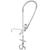 T&S Brass And Bronze Works T&S B-0113-12-CRVBC EasyInstall Deck Mounted 46" High Pre-Rinse Faucet With Flex Inlets, Low Flow Spray Valve, 44" Hose, 12" Add-On Faucet, Vacuum Breaker, And 6" Wall Bracket