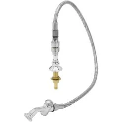 T&S Brass And Bronze Works T&S B-0101-B Deck Mounted Pre-Rinse Faucet With Single Inlet, Push-Button Rosespray Valve, 36" Hose, And Vacuum Breaker