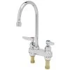 T&S Brass And Bronze Works T&S B-0874-133X Deck Mount Centerset Faucet With 4" Centers, 6 7/8" Gooseneck, And Eterna Cartridges