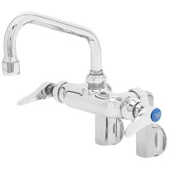 T&S Brass And Bronze Works T&S B-0242 Wall Mounted Pantry Faucet With Adjustable Centers, 6" Swing Nozzle, Eterna Cartridges, And Built-In Stops