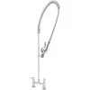 T&S Brass And Bronze Works T&S B-0123-C EasyInstall Deck Mounted 45" High Pre-Rinse Faucet With Adjustable 8" Centers, Low Flow Spray Valve, And 44" Hose