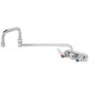 T&S Brass And Bronze Works T&S B-1136 Wall Mounted Workboard Faucet With 4" Centers - 18" Double Jointed Swing Nozzle