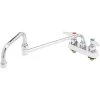T&S Brass And Bronze Works T&S B-1131 Deck Mounted Workboard Faucet With 4" Centers - 18" Double Jointed Swing Nozzle