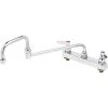 T&S Brass And Bronze Works T&S B-1132 Deck Mounted Workboard Faucet With 8" Centers - 18" Double Jointed Swing Nozzle