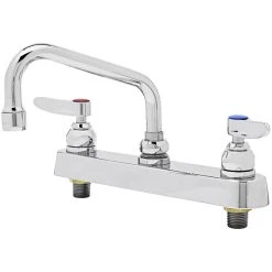 T&S Brass And Bronze Works T&S B-1120 Deck Mounted Workboard Faucet With 8" Centers - 6" Swing Nozzle