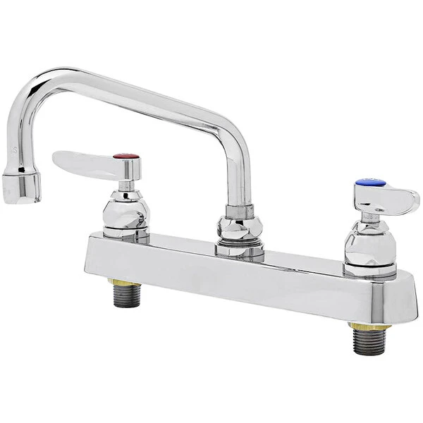 T&S Brass And Bronze Works T&S B-1120 Deck Mounted Workboard Faucet With 8" Centers - 6" Swing Nozzle