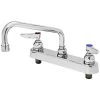 T&S Brass And Bronze Works T&S B-1121 Deck Mounted Workboard Faucet With 8" Swing Nozzle, 8" Centers, 2.2 GPM Aerator, Eterna Cartridges, And Lever Handles