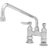 T&S Brass And Bronze Works T&S B-2283-065X Deck Mounted Faucet With 18" Swing Nozzle, 4" Adjustable Centers, 17.9 GPM Stream Regulator Outlet, Eterna Cartridges, And Lever Handles