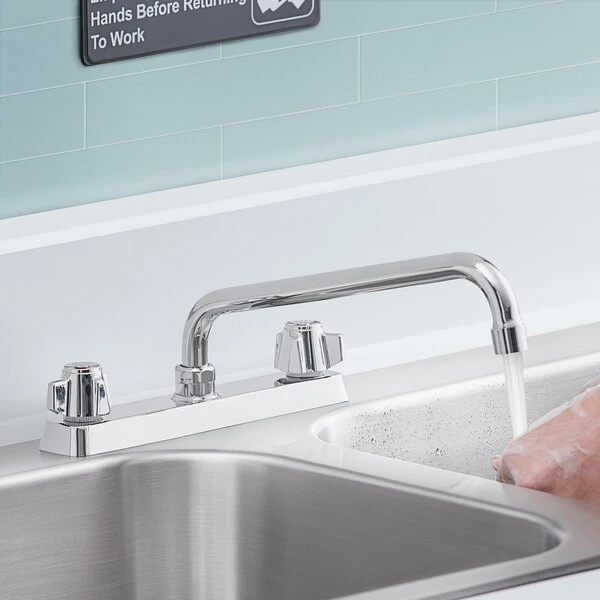 Regency Plumbing & Hardware Regency Deck Mount Faucet With 12" Swing Spout And 8" Centers