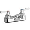 Elkay LK402L2 Deck Mount Chrome Faucet With 2" Lever Handles And 4" Centers