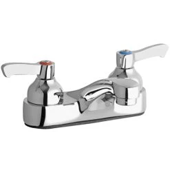 Elkay LK402L2 Deck Mount Chrome Faucet With 2" Lever Handles And 4" Centers