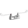 Elkay LK402T6 Deck Mount Chrome Faucet With 6" Wristblade Handles And 4" Centers