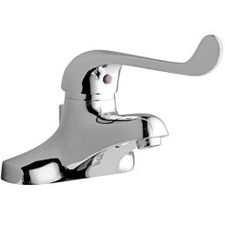 Elkay LK423L7 Deck Mount Chrome Faucet With Pop-Up Drain, 7" Wristblade Handle, And 2" Centers