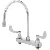 T&S Brass And Bronze Works T&S B-1120-135X-WH4 Deck Mounted Workboard Faucet With 8" Centers, 8 13/16" Gooseneck Spout, 2.2 GPM Aerator, Eterna Cartridges, And Wrist Handles