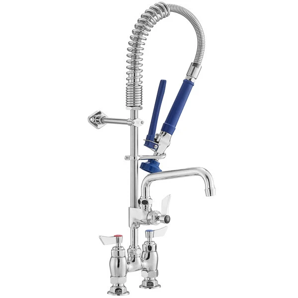 Waterloo 1.15 GPM Low Profile Deck-Mounted Pre-Rinse Faucet With 4" Centers And 8" Add-On Faucet - Image 2