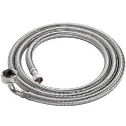 Assure Parts EF-DC-38CHBL-60 60" Stainless Steel Braided Dishwasher Connector With 3/8" Compression X 3/4" Garden Hose Elbow