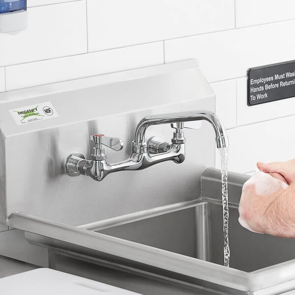 Regency Plumbing & Hardware Regency Wall Mount Faucet With 8" Swing Spout, 8" Centers, And Install Kit