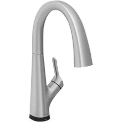 Elkay LKAV7051FLS Avado 2-in-1 Deck Mount Lustrous Steel Kitchen Faucet With Three-Function Lever Handle And Filter